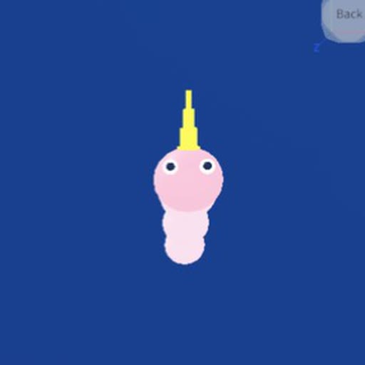 Wormicorn, speciale rot uit het Roblox-spel Snakearot: Worm met een glitterhoorn