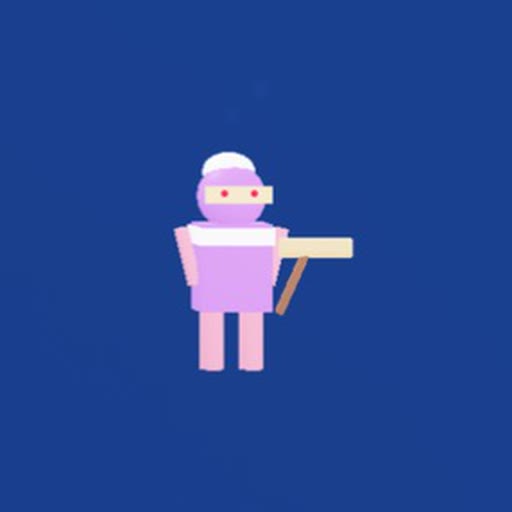 Grandma Grumble, heel speciale rot uit het Roblox-spel Snakearot: Kleine oma met deegroller en gloeiende ogen