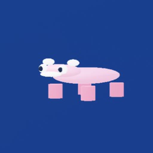 Plork, gewone rot uit het Roblox-spel Snakearot: Roze varken, plat als een plank