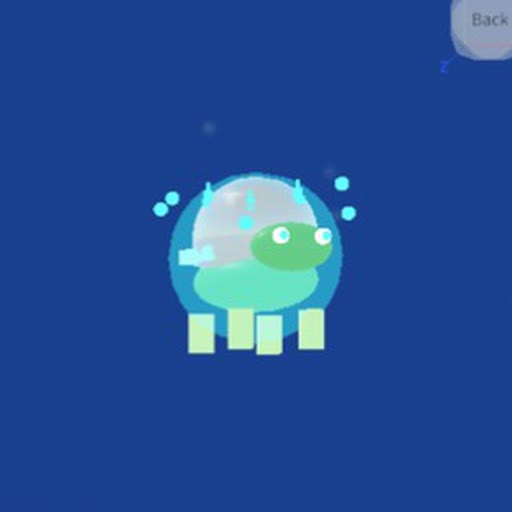 Thunder Tortoise, legendarische rot uit het Roblox-spel Snakearot: Schildpad met een onweerswolk als schild