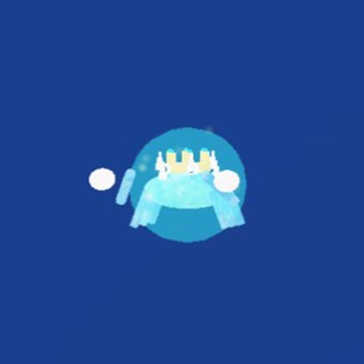 Crystal Crab King, legendarische rot uit het Roblox-spel Snakearot: Krab van blauw kristal met een gekartelde kroon