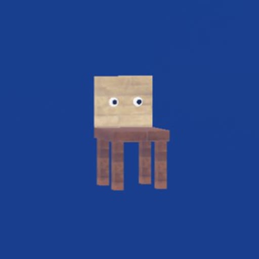 Chairman Chair, gewone rot uit het Roblox-spel Snakearot: Houten stoel die op eigen poten loopt