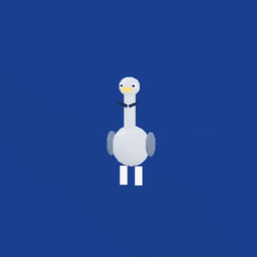 Grumblegoose, speciale rot uit het Roblox-spel Snakearot: Grijze gans met altijd boze wenkbrauwen